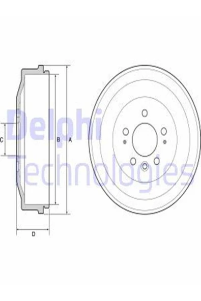 DELPHİ Bf558 Arka Kampana (vw Amarok 10-) 2h0609617 (wc876598) Uyumlu