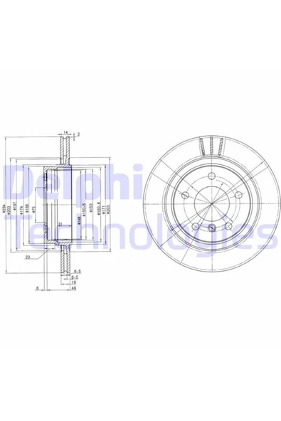 DELPHİ FRENDISKIBMWE46ARKAHAVALI2001-2005TAKIM ürün görseli 1