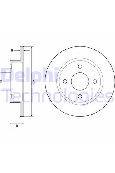 DELPHİ FREN DISK ON DUZ 234-4 ( NISSAN  MICRA II 92 - 02 )