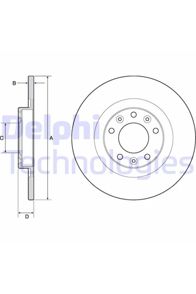 DELPHİ FREN DISKI ARKA (PEUGEOT  308 II 14- / CITROEN  C4 II 14-)