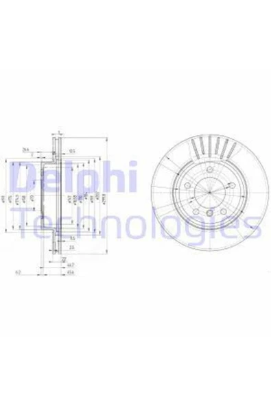 DELPHİ DELPHI BG3527C FREN DİSKİ ÖN 300MM KARBON KAPLAMALI 3 E46