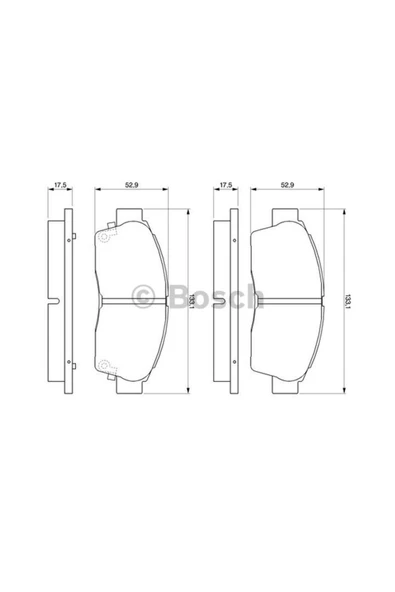 Bosch BALATA FREN ON-(TOYOTA  COROLLA 95/02  INJ. AE101-AE111 /CORONA 92/97  AT191 /RAV4 96/00 ) ürün görseli 1