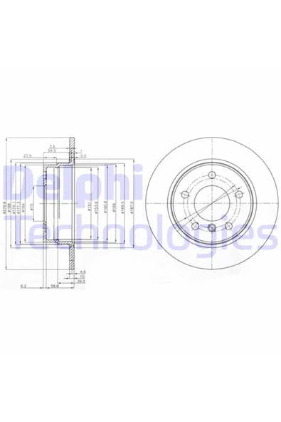 DELPHİ FREN DISKI ARKA BMW E81-E87 116I 118D 118I TAKIM