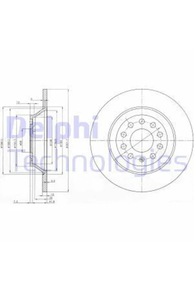 DELPHİ Fren Dıskı Arka Audı A6 (4bc5) 3.0 Quattro ( 7.04 Uyumlu