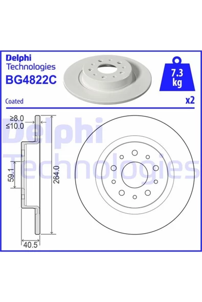 DELPHİ FREN DISKI ARKA KARBON KAPLAMALI (FIAT  EGEA)