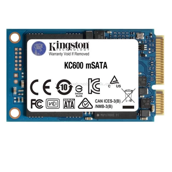 Kingston KC600 512GB mSATA SSD (550-500MB/s) ürün görseli 1