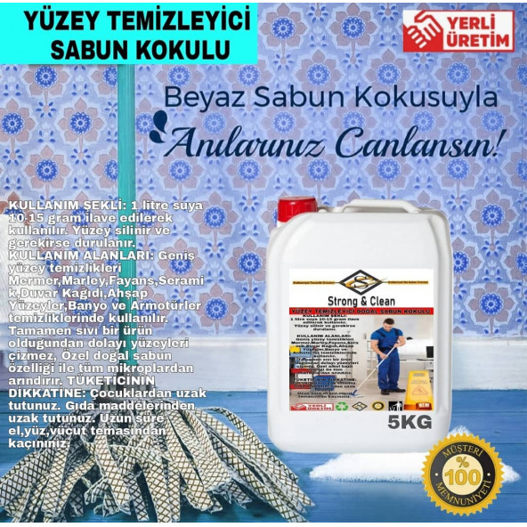 Yüzey Temizleyici Doğal Sabun Kokulu 5kg - 2