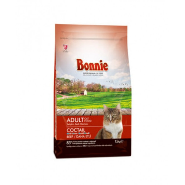 Bonnie Dana Etli Yetişkin Kedi Maması 1.5 KG.