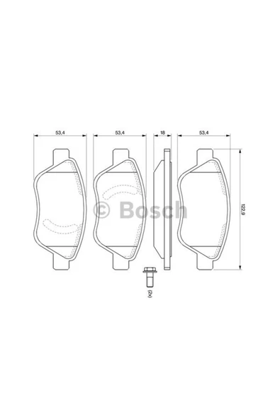 Bosch FREN BALATASI ON ( OPEL : CORSA D 1.0 1.2 1.4 1.3D 75HP )
