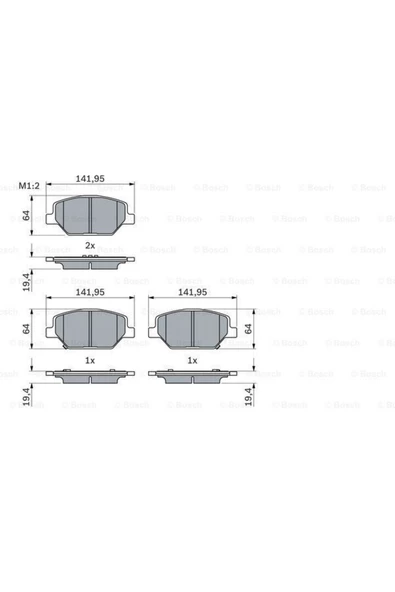 Bosch Balata Fren On 17'' (opel : Insıgnıa B 17-) Uyumlu
