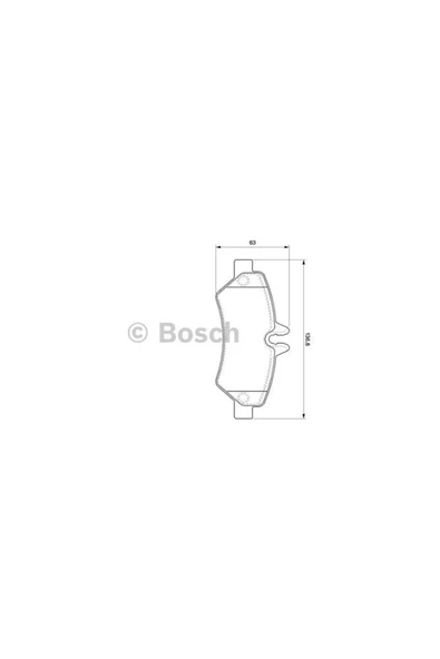 Bosch Fren Balatası Arka 137mm Sprinter 906 224 06 Uyumlu ürün görseli 1