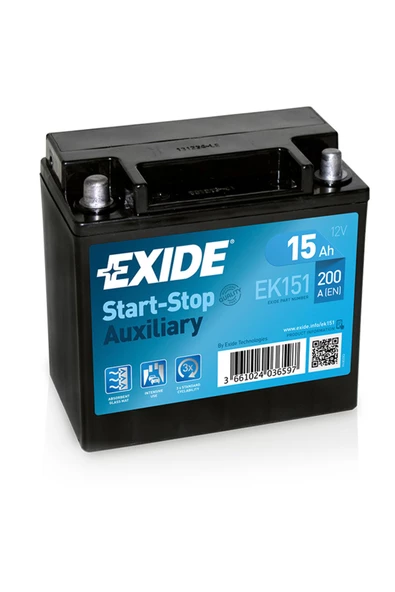 EXIDE AKU EXIDE 9AH 120CCA C54 AUXILIARY TERS B0 TIRNAKSIZ (150X90X105)