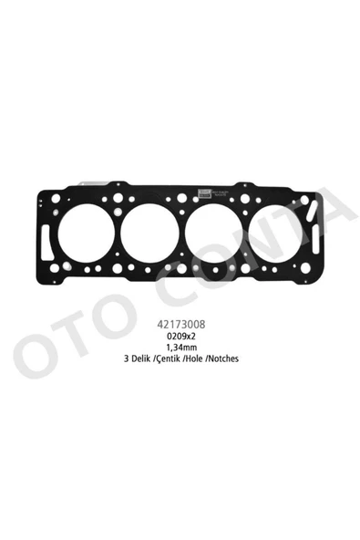 OTO CONTA Silindir Kapak Contası 1.34mm 82.50mm Expert Partner Berlıngo Jumpy Scudo Dw8b 3+2 Delik 0209.x2