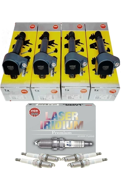 NGK Honda Civic Fd6 2006- / Crv 07- Bobin+Buji Seti Takım 4 Adet NGK: 48266 / 4adet NGK:5266