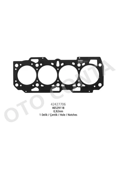 OTO CONTA Silindir Kapak Contası 0.92mm Doblo 1.9d 1-çentik 46529118