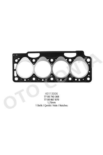 OTO CONTA Silindir Kapak Contası Express R19 1.9d F8q 1delık 770745724 Uyumlu