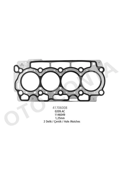 OTO CONTA Silindir Kapak Contası 206 1.4 Hdı Çelik 2 Delik Uyumlu ürün görseli