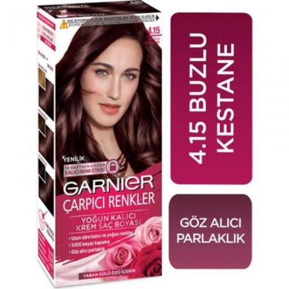 Garnıer Çarpıcı Renkler Krem Saç Boyası   4.15 Buzlu Kestane