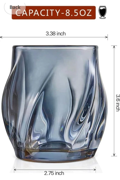 Yenigeldi 1 Adet t18 250 ml İskandinav Tarzı Bardak Viski Burbon Kokteyl Bardağı - 2