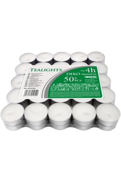 Yenigeldi 50 Li Buhurdanlık Tea Light Mumu , 4. Saat Yanan Mum , Difizör Mumu , Kokusuz Mum , Isıtıcı Mum