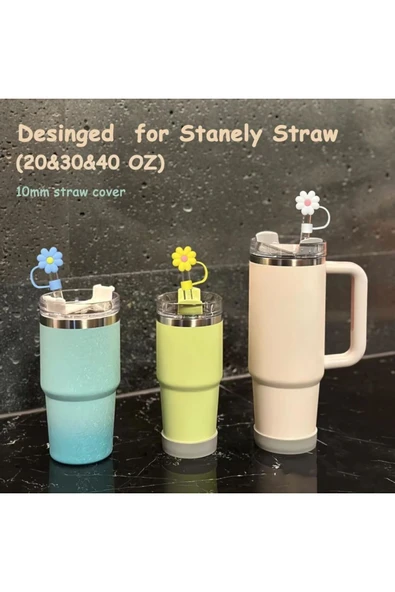 Yenigeldi 10 Adet 10 Mm Stanley Kupası Için Pipet Kapak Kapağı Toz Böcek Sineklere Karşı Tapa Tıpa - 2