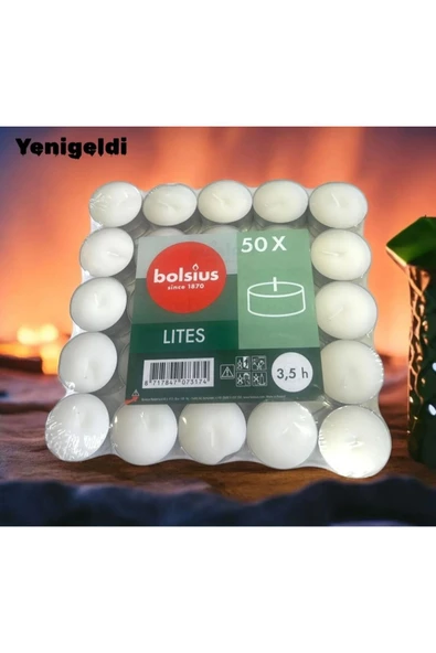 Yenigeldi 50 Li Buhurdanlık Tea Light Mumu , 4. Saat Yanan Mum , Difizör Mumu , Kokusuz Mum , Isıtıcı Mum - 2