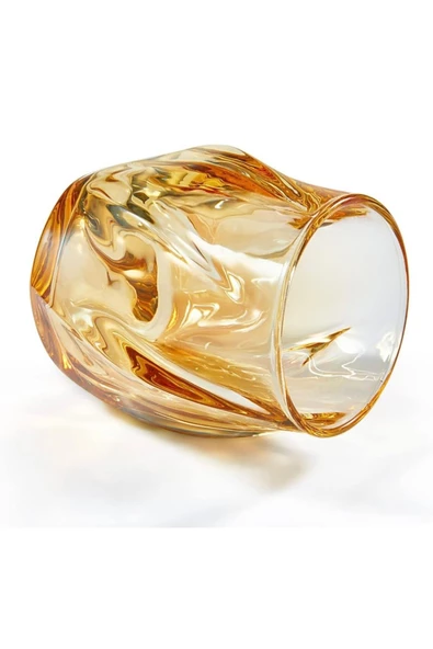 Yenigeldi 2 Adet Amber Rengi İskandinav Tarzı Bardak Viski Kokteyl Bardağı y17 - 2