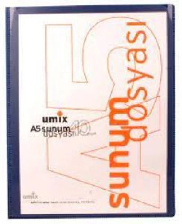 UMIX SUNUM DOSYASI CEPLI A5 40 LI LACIVERT(U1194P)