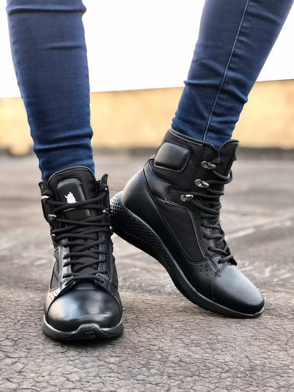 Diadof BA0600 Bağcıklı Siyah Boksör Unisex Spor Postal Bot - 3