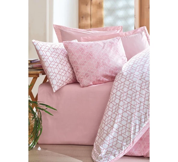 Cotton Box Minimal Çift Kişilik Nevresim Takımı Best Pembe