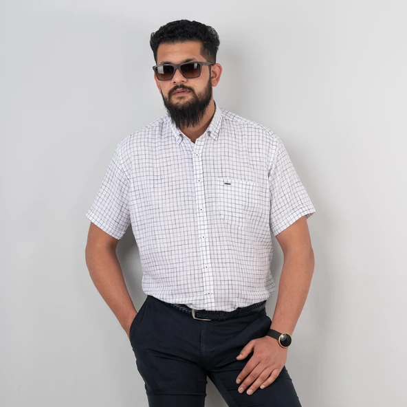 DORSS CEPLİ RAHAT KESİM KISA KOL ERKEK GÖMLEK - Resim 8