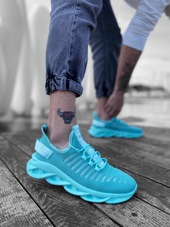 Diadof BA0602 Phantom Yüksek Taban Tarz Sneakers Mint Yeşil Erkek Spor Ayakkabısı