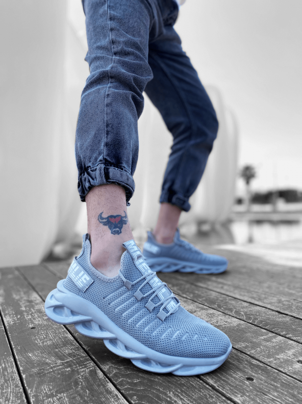 Diadof BA0602 Phantom Yüksek Taban Tarz Sneakers Gri Erkek Spor Ayakkabı - 3