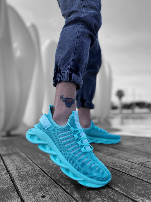 Diadof BA0602 Phantom Yüksek Taban Tarz Sneakers Mint Yeşil Erkek Spor Ayakkabısı - 7