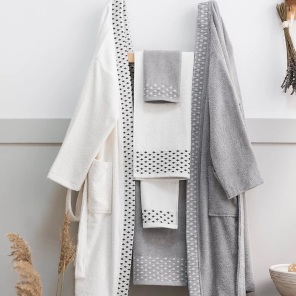 Schafer Home Veluro Banyo Seti 6 Parça-Gri - 5