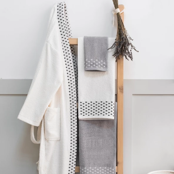 Schafer Home Veluro Banyo Seti 6 Parça-Gri - 8