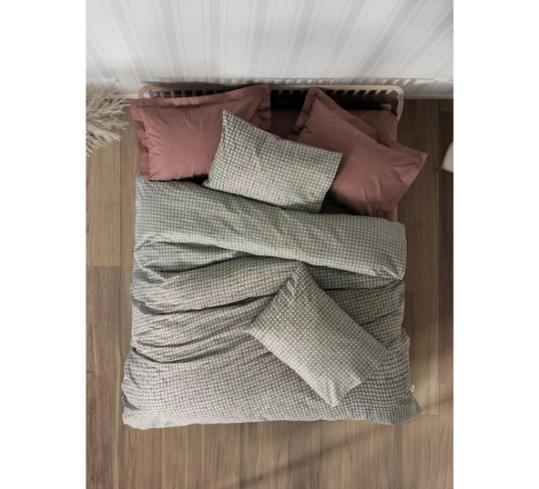 Cotton Box Petite Tek Kişilik Nevresim Takımı Mote Kiremit