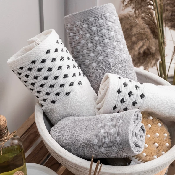 Schafer Home Veluro Banyo Seti 6 Parça-Gri - 9