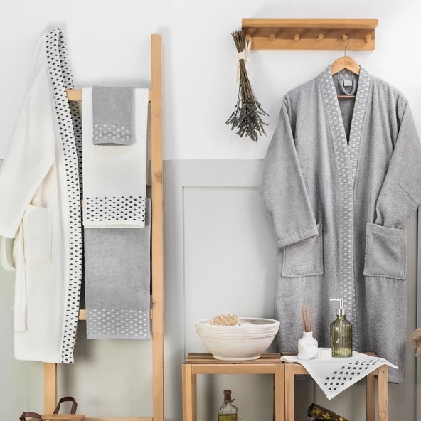 Schafer Home Veluro Banyo Seti 6 Parça-Gri - 6