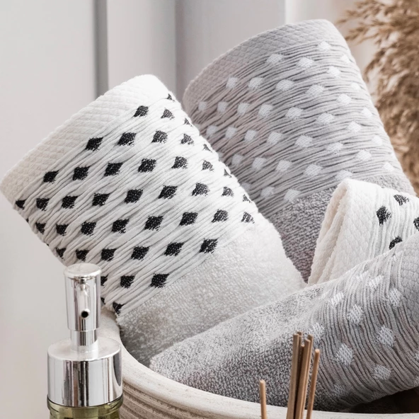 Schafer Home Veluro Banyo Seti 6 Parça-Gri - 10