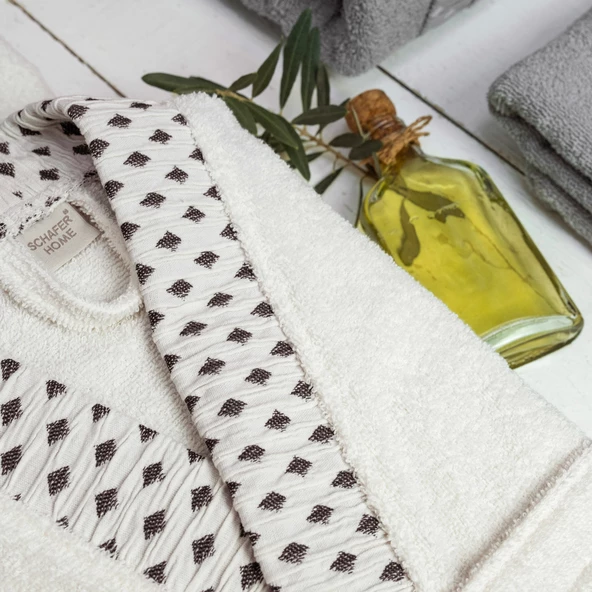 Schafer Home Veluro Banyo Seti 6 Parça-Gri - 2