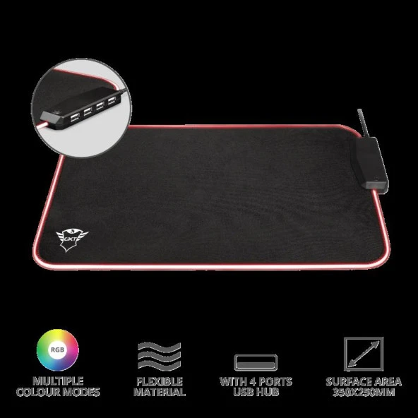 GXT 765 Glide-Flex RGB MousePad with USB - 8