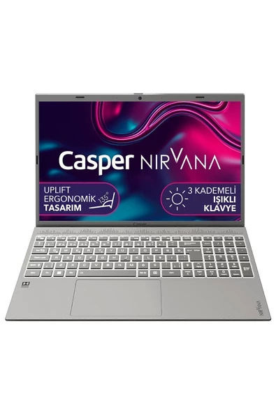 Casper Nirvana C550.1255-DX00X-G-F Intel Core i7-1255U 32GB RAM 2TB NVMe SSD GEN4 FREEDOS 15.6" Laptop