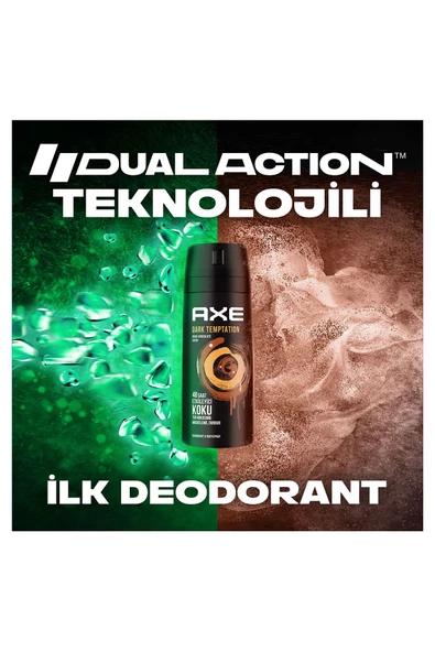 Axe Erkek Deodorant & Bodyspray Dark Temptation 48 Saat Etkileyici Koku 150 Ml X3 - 6