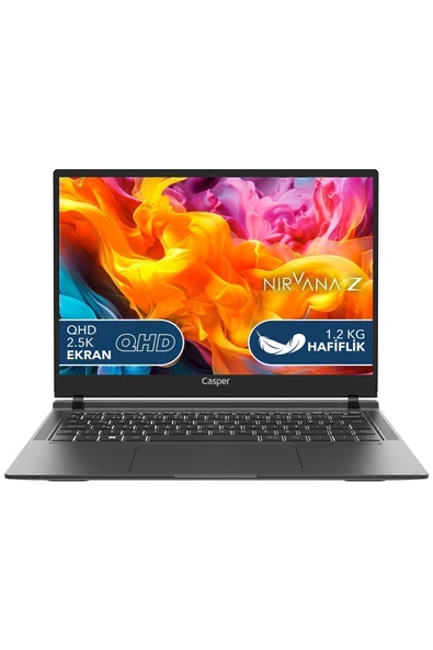 Casper Nirvana Z100 i7-1355U 16GB LPDDR5 500GB SSD 14" W11H Oniks Siyah Laptop Z100.1355-BV00A-S-Q