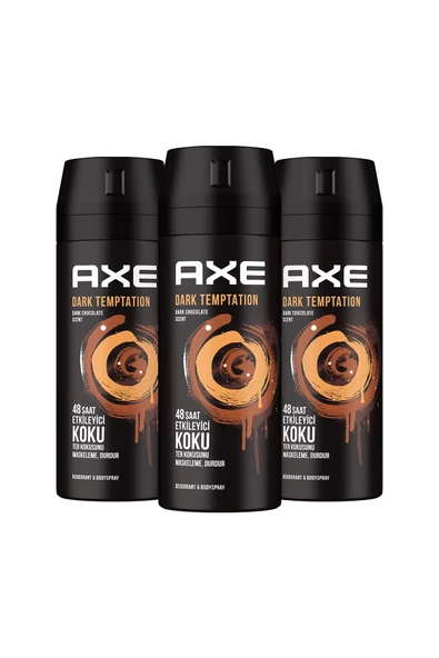 Axe Erkek Deodorant & Bodyspray Dark Temptation 48 Saat Etkileyici Koku 150 Ml X3 - 2
