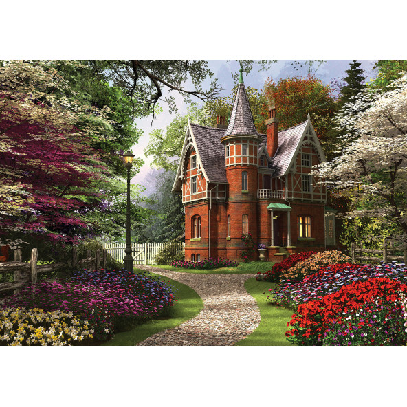 Ks Games 2000 Parça Victorian Cottage in Bloom Puzzle