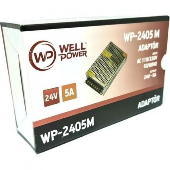 Wellpover 24 Volt 5 Amper Metal Kasa Adaptör - 5