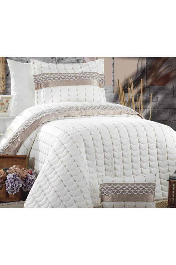 Colors Micro Tek Kişilik Yatak Örtüsü Krem Cappucino - 4