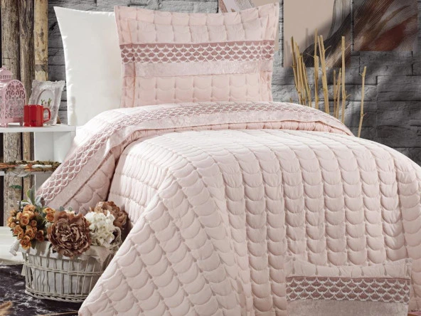 Colors Micro Tek Kişilik Yatak Örtüsü Pudra ürün görseli